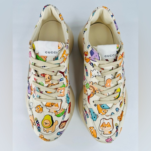 GUCCI Rhyton Love Parade Anime Zoo Animal Logo Women Sneakers Size EU 40.5 - Picture 11 of 13